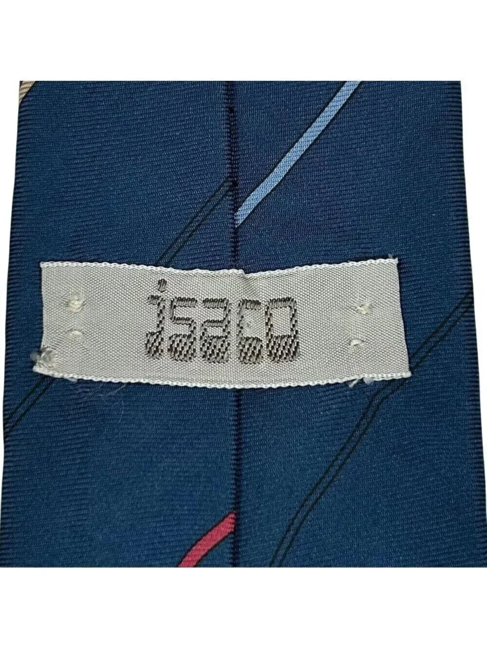 Jsaco Men's Blue Stripe Silk Made in Italy Necktie Tie